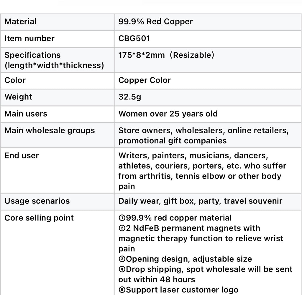 Therapy Healthy Copper Bio Magnetic Bracelet